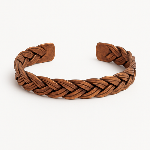 Braided Copper Cuff - Balini Studio Bracelets