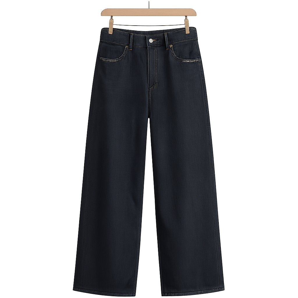 Denim Wide-Leg Trousers - Balini Studio Pants